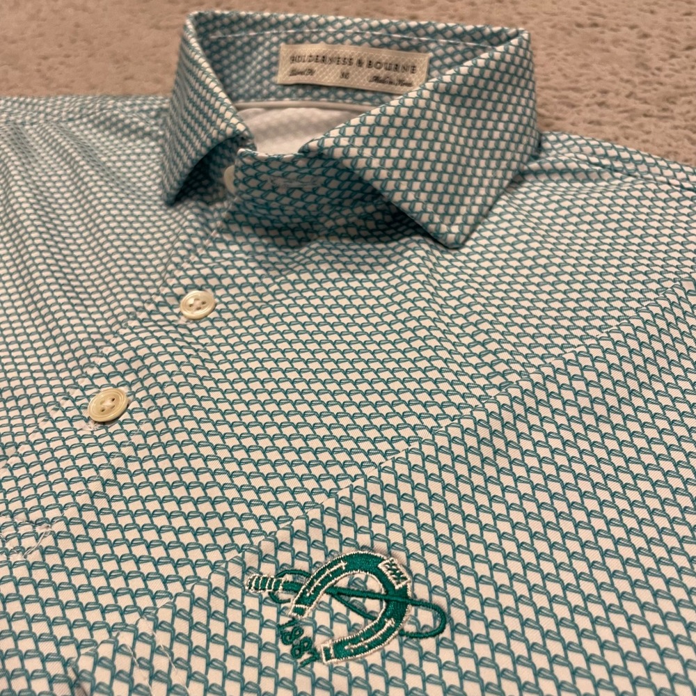 Holderness & Bourne Piedmont Driving Club Polo Shirt Mens M Blackwell Tailored